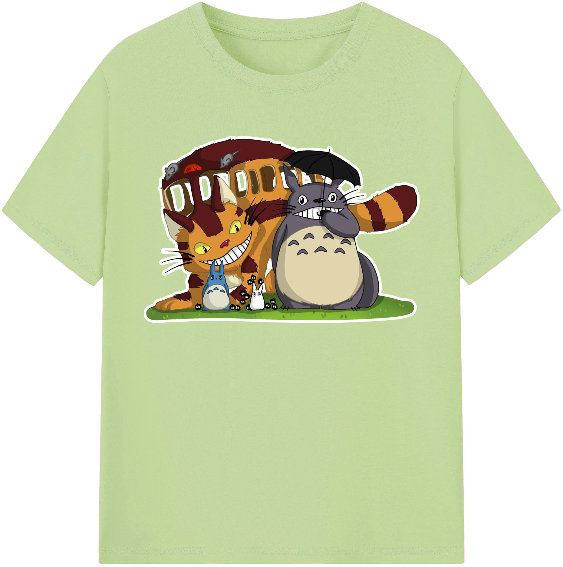 （画像用） となりのトトロ 草壁メイ 草壁サツキ My Neighbor Totoro Satsuki Kusakabe Mei Kusakabe 綿100％半袖Tシャツ（フロントプリント）